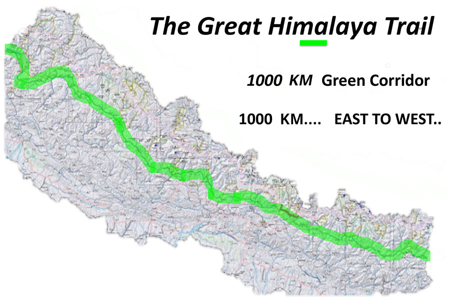 The Great Himalaya Trail Project Map